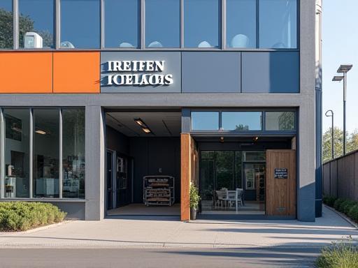 Reifen Scholz workshop exterior in Berlin, showcasing a clean and professional facility